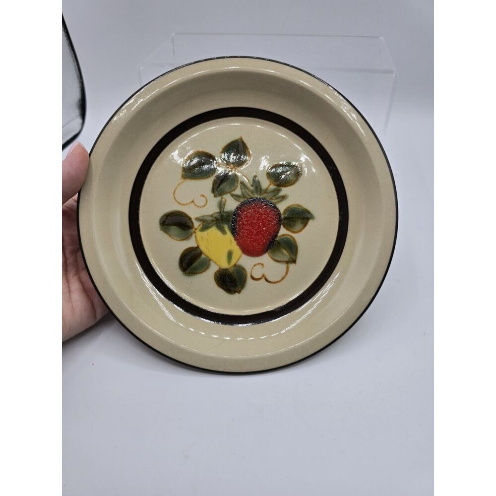 Sears Strawberries 4112 Salad Plate Stoneware 7.5" Japan Vintage 70s